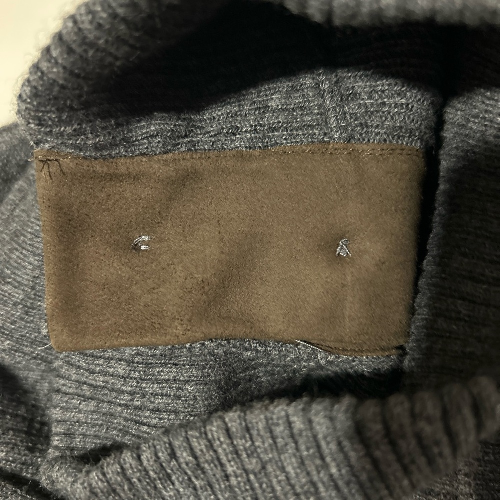 Raffi Button Henley Sweater Men’s XL/54 Gray Cashmere Wool Cotton Quiet - Picture 8 of 10